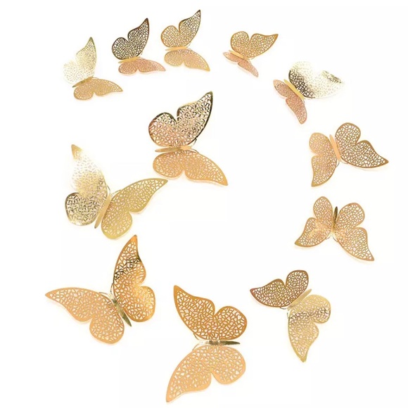 Butterfly Wall Decor Gold - Picture 2 of 3